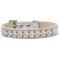 Unconditional Love Sprinkles Ice Cream Pearl & Orange Crystals Dog CollarSilver Size 16 UN812405